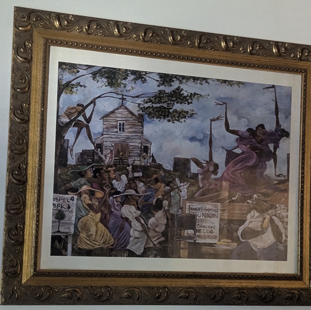 Beautiful Gospel Park by Frank Morrison (Art Print)in a beautiful Gold frame